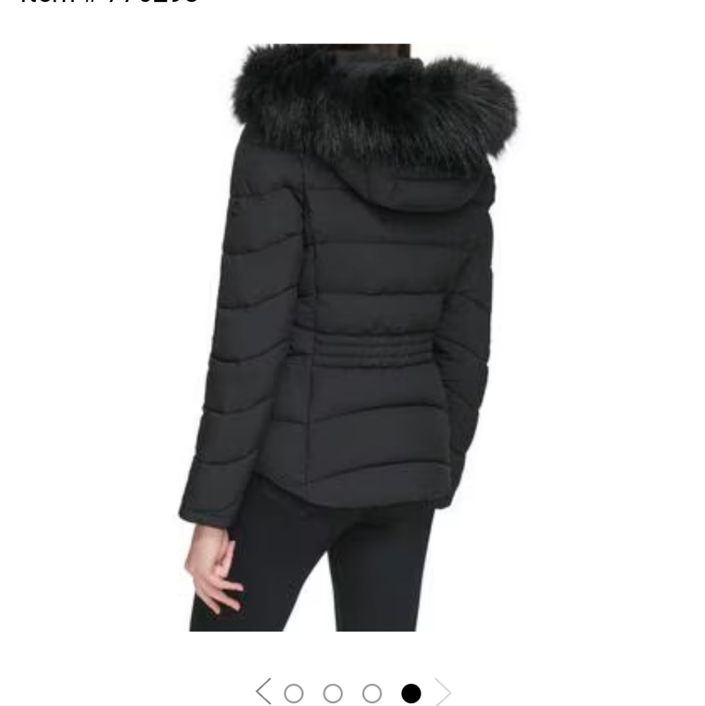 Calvin Klein Ladies XL Black Puffy Hooded Jacket - Picture 13 of 16